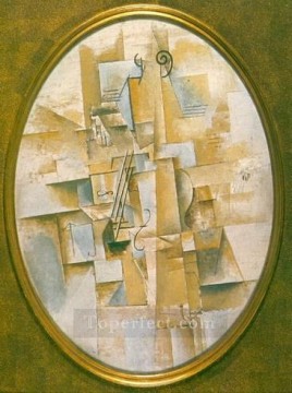 Violín piramidal 1912 Pablo Picasso Pinturas al óleo